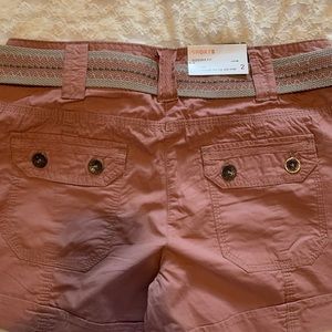 Dalia Collection shorts lower rise rosewood color